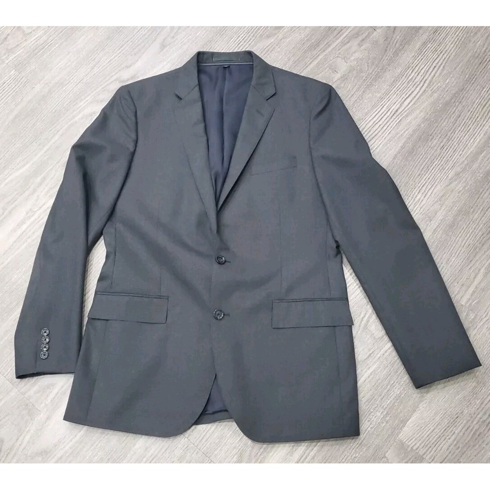 J.Crew Ludlow Loro Piana Blazer Gray 42 L Charcoal Wool Super 120s Suit Jacket - Picture 3 of 16